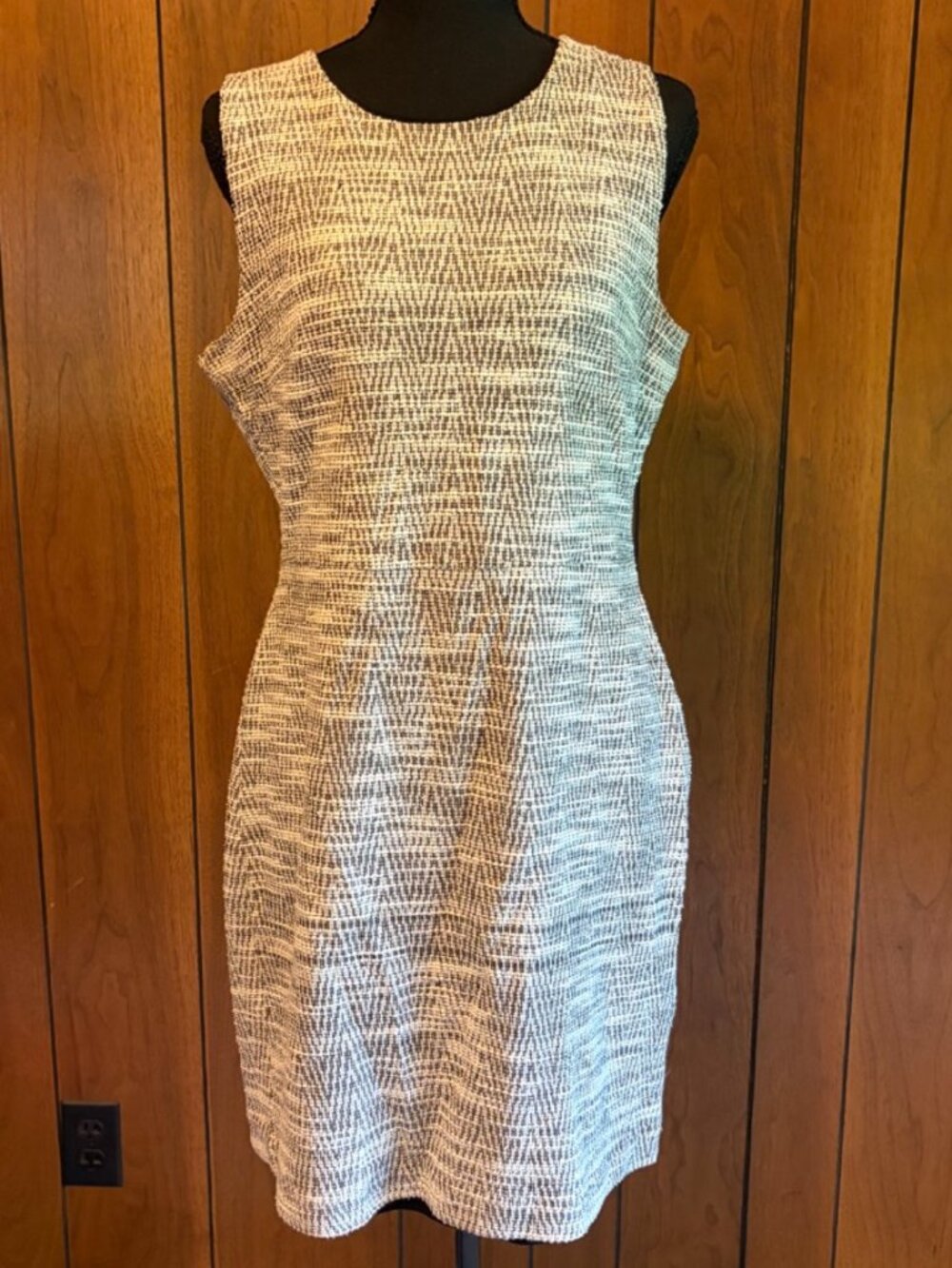Black and white tweed shift